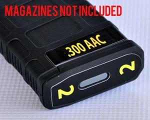 .300 AAC MAG STICKERS fits MAGPUL PMAG 30 GEN M3 MAGS YELLOW NUMBERS 1-6 - Picture 1 of 2