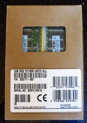 HP 202171-B21 2GB DDR SDRAM Memory Module - Image 1 of 4