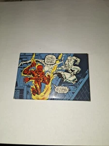 Torch vs Ice Man Vintage 1987 Marvel Comics Pin Back Button Rectangle - Picture 1 of 2