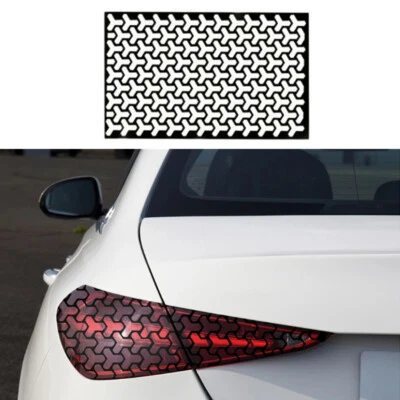 Carbon Fiber Look Taillight Decals Honeycomb Fashion Stickers 2Pcs Black for Car - Image 1 of 4