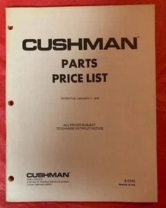 1976 Cushman "PARTS LIST" - Original Scooter Parts Catalog - Imagen 1 de 3
