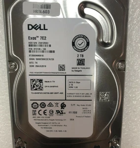 DELL 2TB 3.5' 7.2K SATA servers hard drive hdd 0W8FW5 / 0WG9R0 - Afbeelding 1 van 2