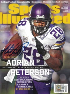 Adrian Peterson Signed 1/11/2016 Sports Illustrated Magazine No Label BAS 38909 - Picture 1 of 2