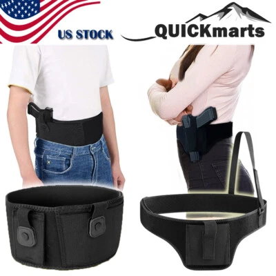 Tactical Gun Holster Pistol Belly Band Belt Shoulder Adjustable Concealed Carry - Image 1 of 4