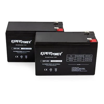 Paquete de 2 ExpertPower - Batería SLA 12V 9Ah para scooter RAZOR E200 E225 E300 E325 Foto 1 de 4
