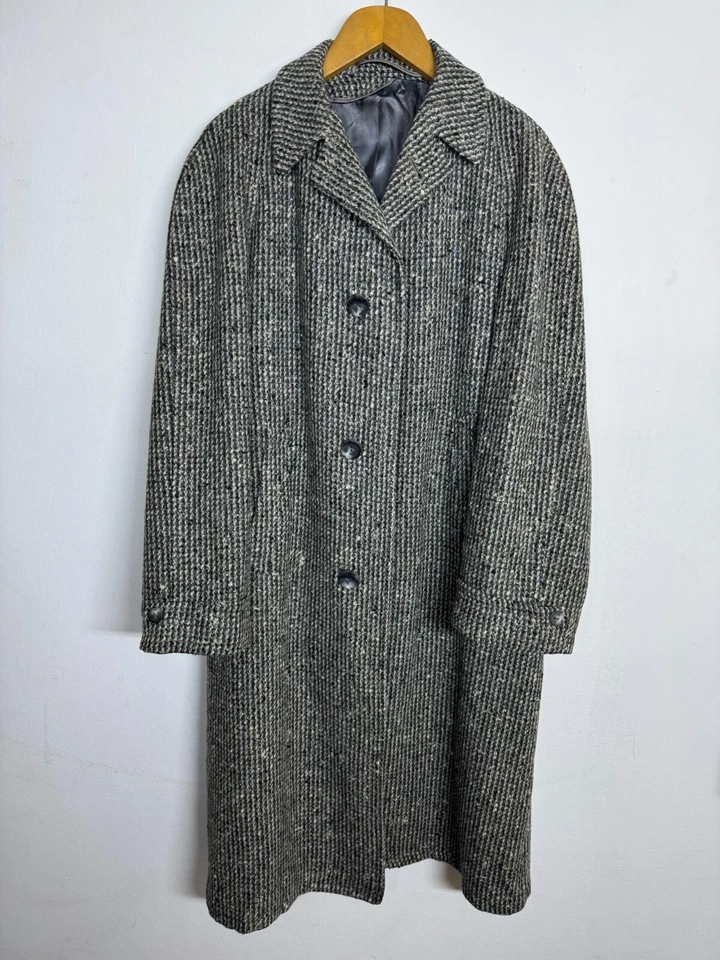Vintage Men Coat Raglan Sleeve bespoke Classic Wool Raglan OverCoat Size 44R 46R - Image 1 of 4