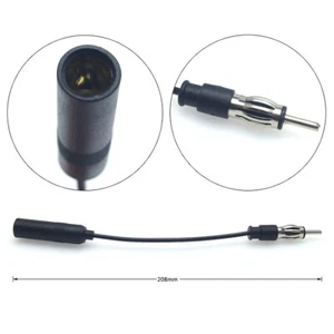 Auto Car Antenna Extension Cord Male Female AM/FM Radio Cable 20cm Universal - Picture 1 of 3
