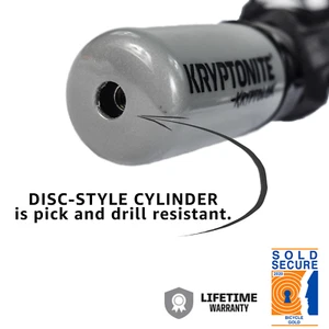 Kryptonite KryptoLok Series 2 912 Integrated Bike Chain 4' (120cm) x 9.5mm - Picture 1 of 3