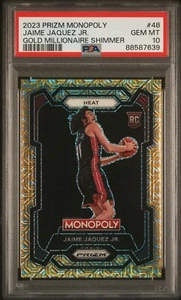 2023-24 Prizm Monopoly Jaime Jaquez Jr Gold Millionaire Prizm RC #095/500 PSA 10 - Bild 1 von 2