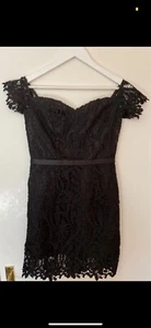 Chi Chi London Black Lace Dress Size 10 - Picture 1 of 2