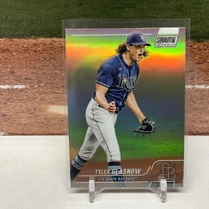 2022 Topps Stadium Club Chrome Tyler Glasnow Refractor 34 Tampa Bay Rays - Picture 1 of 2
