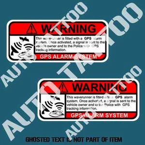 WAVERUNNER GPS TRACKING ANTI THEFT DECAL STICKER JET SKI SECURITY STICKERS - Picture 1 of 1