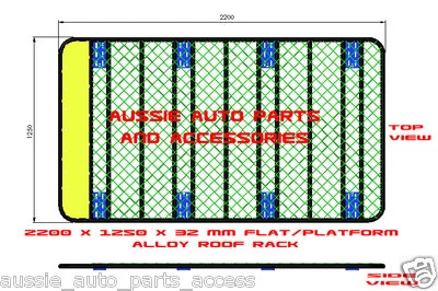 Alloy Flat Rack Platform 2200mm for Suzuki APV Van 2005+ w/ complete fitting kit - image 1 of 4