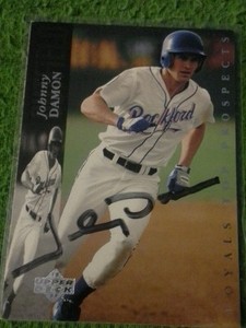 1994 upper deck minor league johnny damon autograph card
