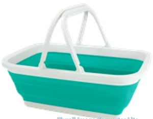 SEYMOUR'S Pop-Out Collapsible Shopping Basket with Folding Handles Storage Basin - Bild 1 von 7
