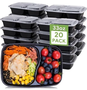 Meal Prep Behälter wiederverwendbar [20er Pack] 33oz, Mikrowelle Gefrierschrank Spülmaschinenfest - Bild 1 von 7