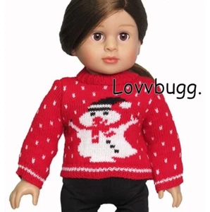 Schneemann Pullover Weihnachten für American Girl 18" Puppenkleidung KOSTENLOSER VERSAND ZUSÄTZE! - Bild 1 von 16
