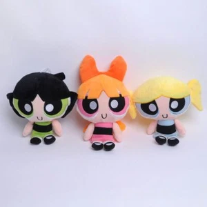The Powerpuff Girls 3PCS Peluche Morbido Carino Bambola Giocattolo Collezione Figure Set - Foto 1 di 9