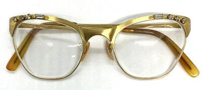 Vintage Full Rime 12K Gold Filled Spectacles Eyeglasses Frame 113.55mm - Image 1 of 4