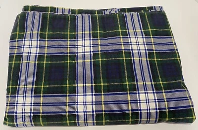 Ralph Lauren Blue Green Plaid Twin Duvet Cover  (2 Flats Sewn) Gordon University - Image 1 of 4