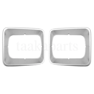 Par de bisel de faros de plástico gris para Freightliner FL50, FL60, FL70, FL80, FL106 - Imagen 1 de 7