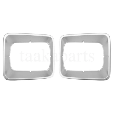 Pair Headlight Bezel Plastic Gray for Freightliner FL50, FL60, FL70, FL80, FL106 - Image 1 of 4