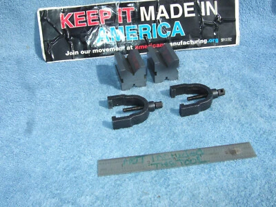 LUFKIN 1-1/4 inch No.905 V-BLOCKS GROUND MATCHED Pr. 954 TOOLMAKER VINTAGE GRIND - Image 1 of 4