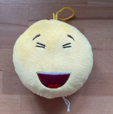 Plüsch Anhänger Smiley Taschenanhänger Emoji Emojicon Plüschtier smi1e 11cm gelb - Bild 1 von 2