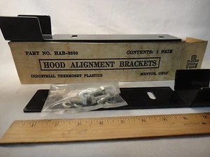 INDUSTRIAL THERMOSET PLASTICS HOOD ALIGNMENT BRACKETS HAB-3800 1-PR. N.O.S. - Picture 1 of 2