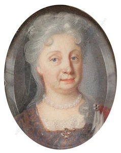 "German brooch with miniature portrait of Sophia of Hanover", 1695/1700 - Picture 1 of 9