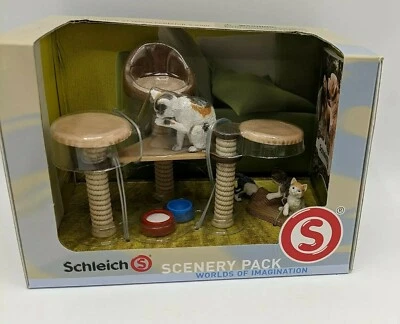 Schleich Gatos Paisaje Pack 41801 Gatos Gatitos con Hilo y Poste Rascador NUEVO Foto 1 de 4