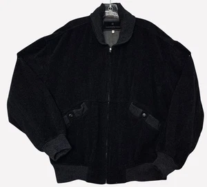 Vintage Ermenegildo Zegna Jacket Black Wool Cashmere Blend Italy Mens Large 52 - Picture 1 of 12