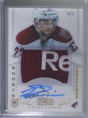 2013 National Treasures Brand Logo /5 Lucas Lessio #176 RPA Rookie Patch Auto RC - Image 1 of 2