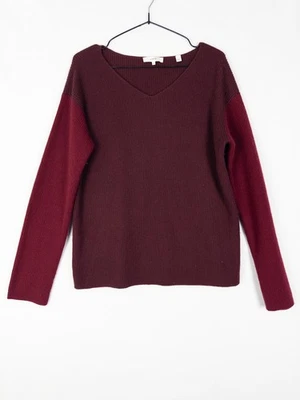 Suéter Vince Mezcla Lana Cachemira Mujer M Bloques de Color Pullover Tejido Cuello en V Foto 1 de 4