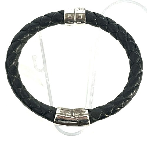 Bracciale BOTTEGA VENETA Intrecciato Nappa Argento Ag925 Pelle Nero 2023