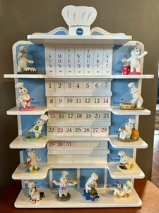 Danbury Mint Pillsbury Doughboy Calendar w All Figurines & Tiles 1997 Excellent! - Picture 1 of 17