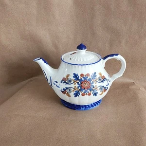 Vintage Ellgreave England Ironstone Floral Teekanne 591 blau weiß bunt Keramik  - Bild 1 von 24