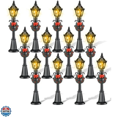 Stylish Miniature Street Lamp & Lanterns - 12 Piece DIY Dollhouse Village Pat... - Image 1 of 4