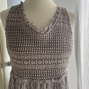 Nü By Staff Denmark Kleid Taupe Hängerchen Spitze Gr.M - Bild 1 von 12