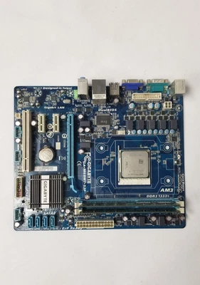 Gigabyte GA-M68MT-S2P Motherboard 2x2GB DDR3 RAM AM3 Micro ATX CPU AMD PHENOM 2 - Image 1 of 4
