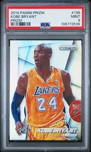 PSA 9 2014 Panini Prizm Kobe Bryant Silver #136 - Picture 1 of 2