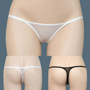Damen Slip Bikini durchsichtig transparent weich atmungsaktiv Clubwear Unterwäs - Picture 1 of 21