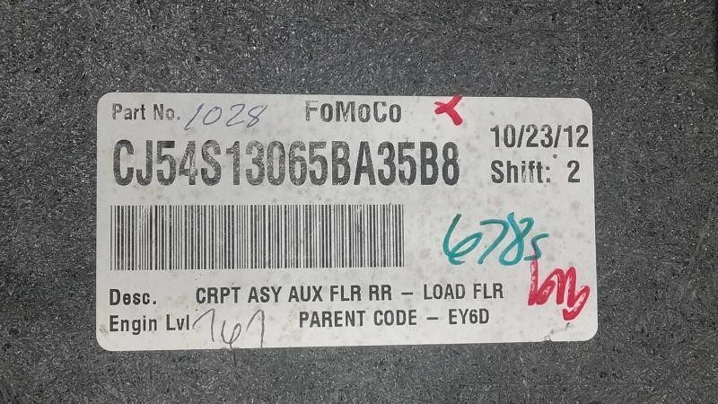 2013-2019 Ford Escape Spare Tire Cover Rear Floor Loading Compartment OEM - Image 1 of 4