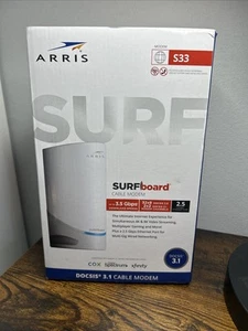 ARRIS S33 SURFboard DOCSIS 3.1 Multi-Gigabit Cable Modem 2.5 Gbps Ethernet Port - Photo 1/3