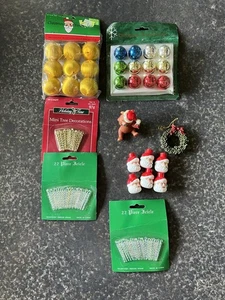 Vintage Bundle Lot Kitschy Christmas Ornaments Icicles Figure Japan - Picture 1 of 10