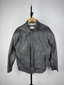 Vintage 90s Avant Garde Leather Leonardo Biker MOTO Jacket Men’s M / 50 Size - Picture 1 of 13