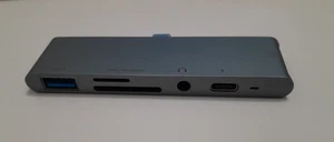 6-in-1 USB-C Hub HDMI  USB 3.0 Port sdhc sd 3.5mm grey - Picture 1 of 7