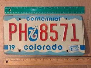 License Plate, Colorado, 1976 Centennial, PH 76 8571 - Picture 1 of 3