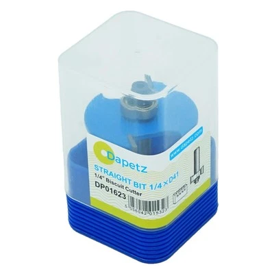 DAPETZ Biscuit Router Bit 1/4" Shank Groove Joint Cutter For Bosch,Makita & Dewalt