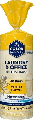 Color Scents Medium Trash Bags - 8 Gallon 40 Bags 1 Pack of 40 Count Twist Ti...